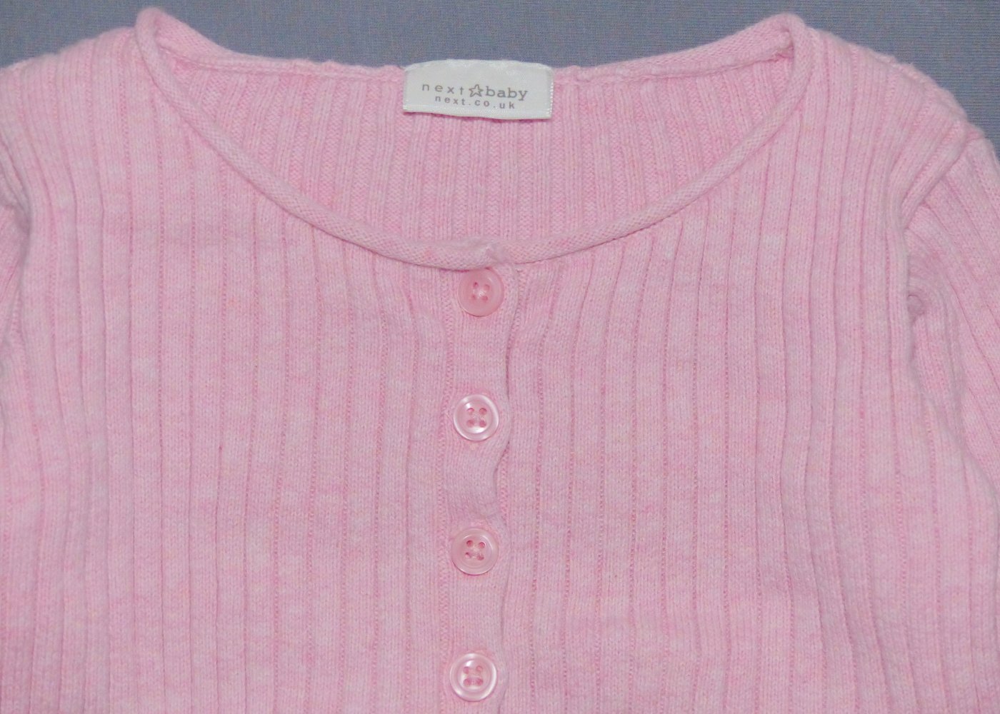 Next Bolero Strickjacke 74 80 9 12 M rosa England UK w Neu