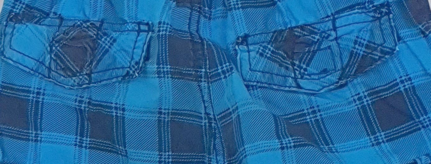 Topolino Short 98 104 Sommer Hose Shorts blau kariert kurz w Neu