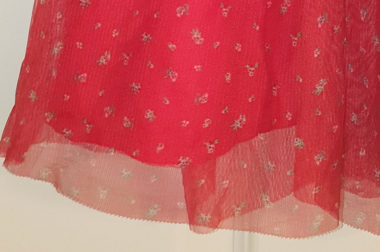 NEXT Kleid Kleidchen 80 86 Hängerchen rot Blumen Unterkleid elegant w Neu