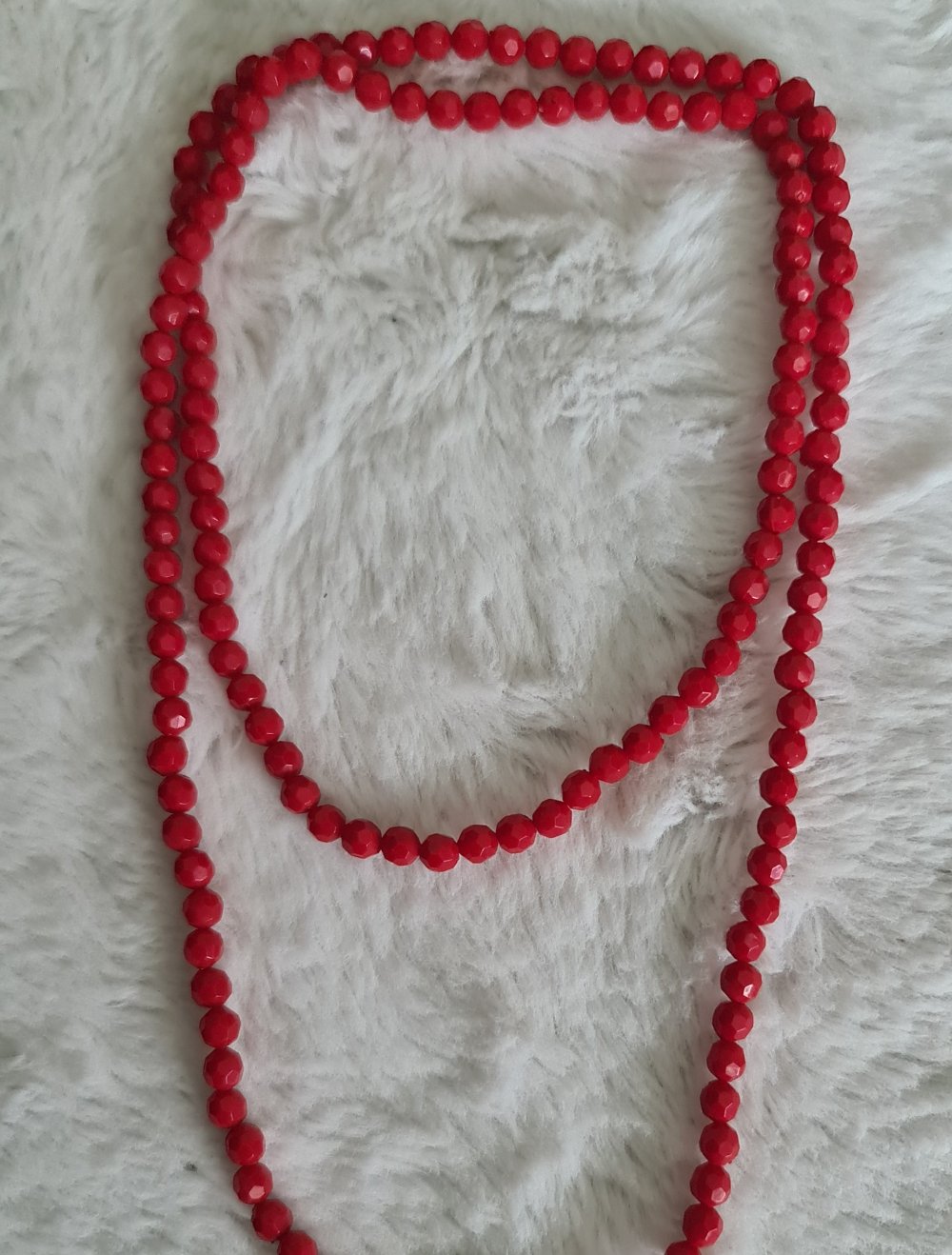 rote perlen Kette Halskette