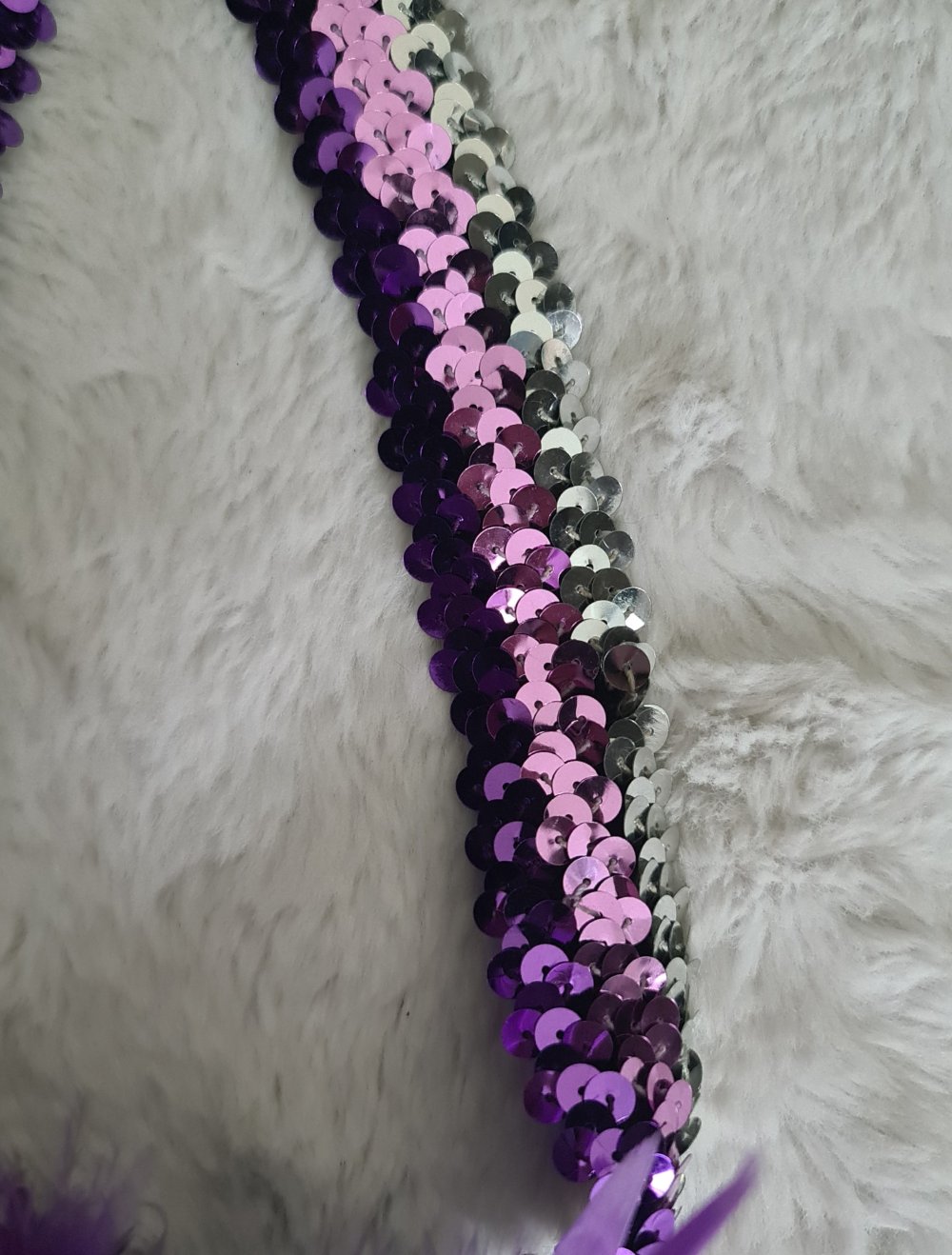 Halsband Palietten und Boha