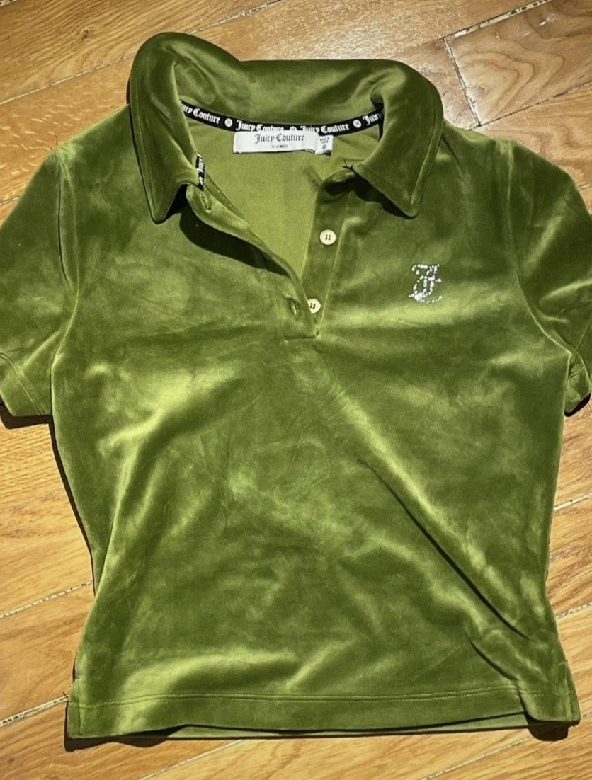 Green Juicy Couture velour t-shirt