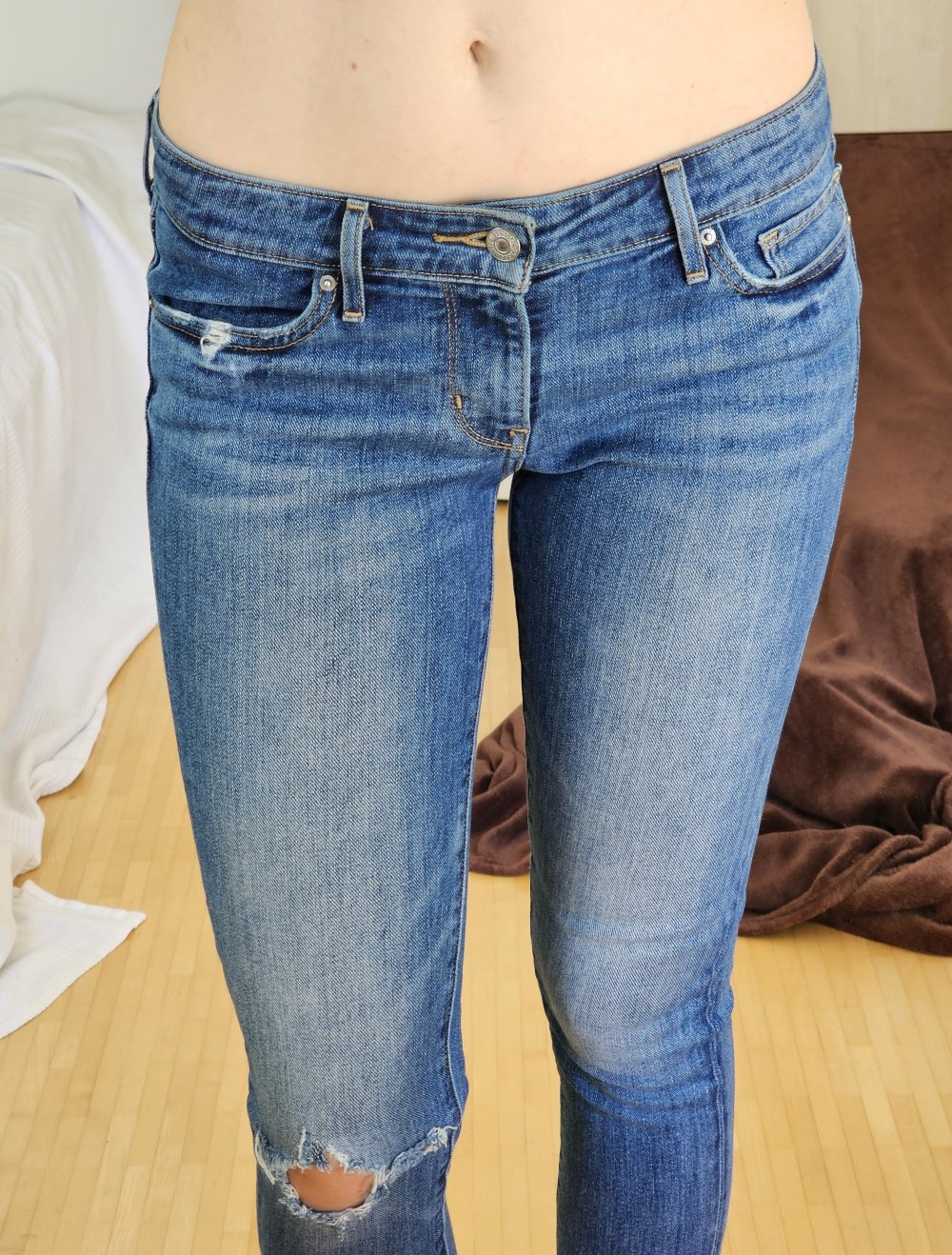 Levis Levi Strauss Jeans Blau 26 XS Denim Hose Röhrenjeans Röhrenhose Pants