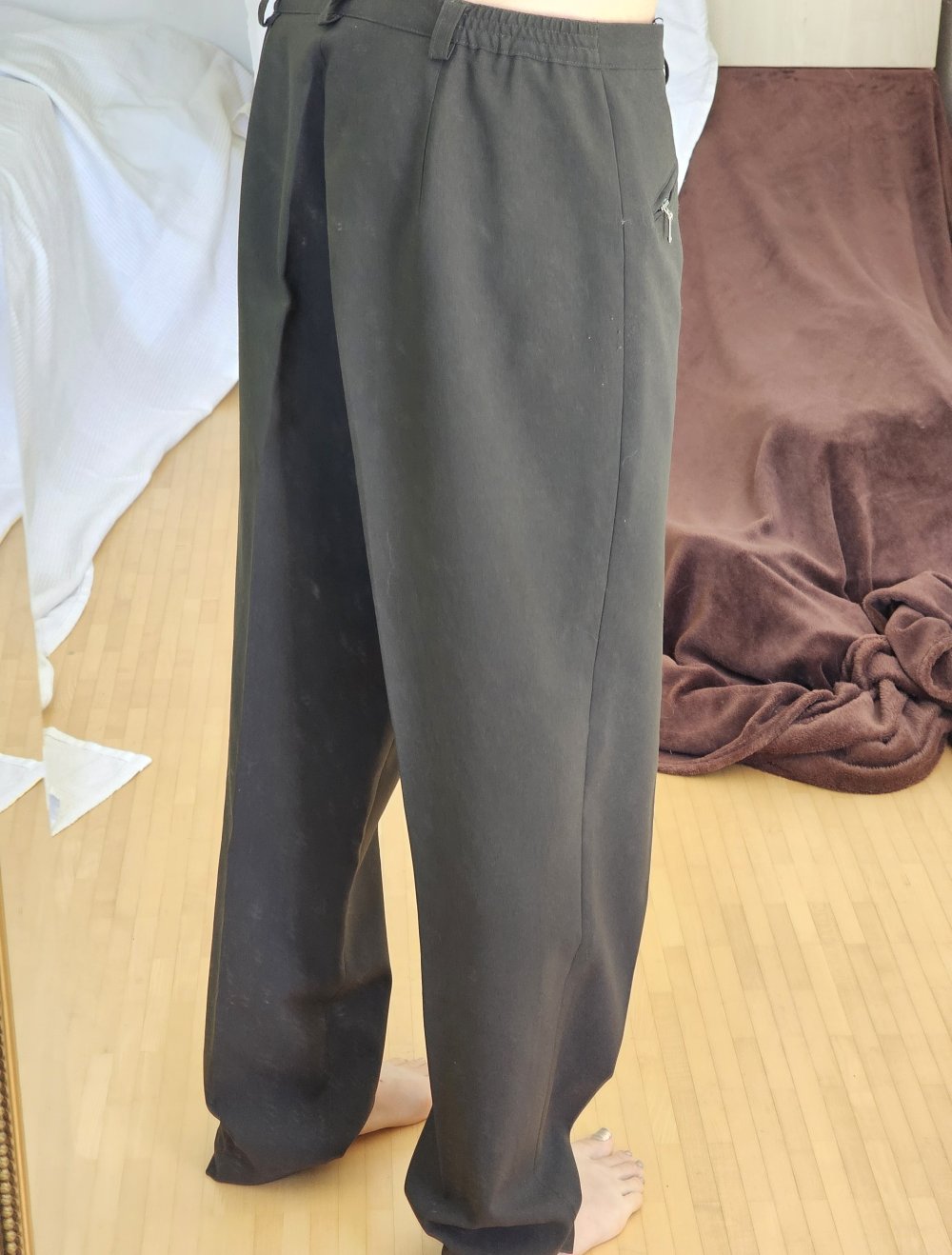 Chinohose Khaki 44 XXL Hose pants Anzughose Kaki Grün Retro