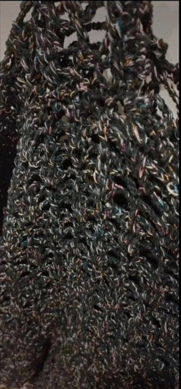 Poncho schwarz / bunt neu und handgefertigt