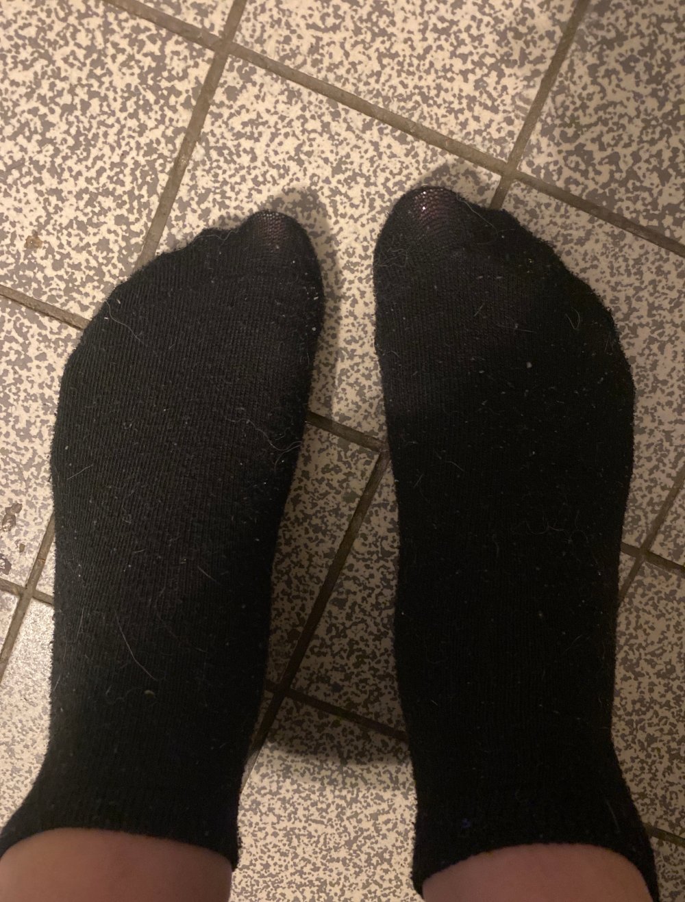 Getragene und ungetragende Damensocken