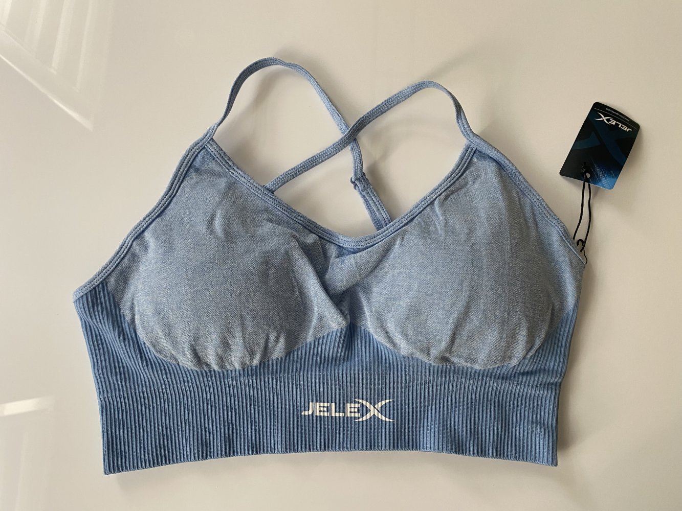 JELEX Angelina Damen Fitness BH Blau Türkis Gr. L, Marke: JELEX, neu mit Etikett