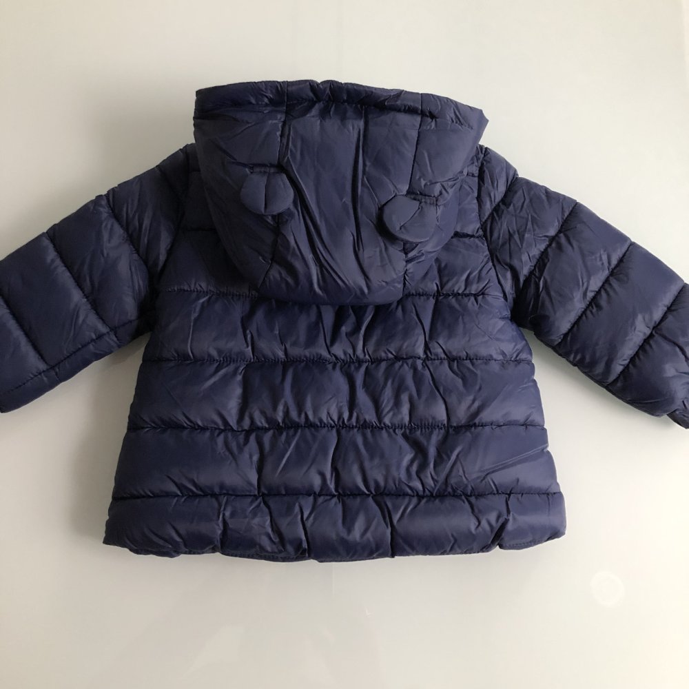 Mädchen Kinder Jacke Jackchen mit Öhren Marineblau Rosa gefüttert, leicht und kuschelig wie eine Daunenjacke :) Gr. 74 Marke: Baby Club C&A
