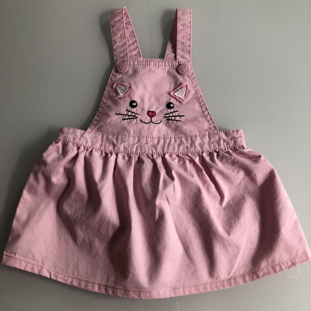 Baby Mädchen Latzkleid Jeans Rosa Katze Hase 3D Ohren Tiere Rock Gr. 68 Marke: Dopo dopo