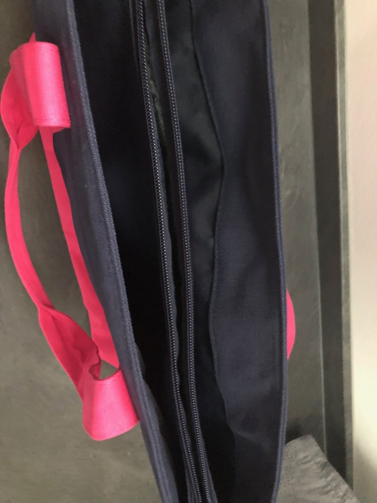 Shopper Einkaufstasche Tasche mit integriertem Kühlfach Marineblau Fucsia