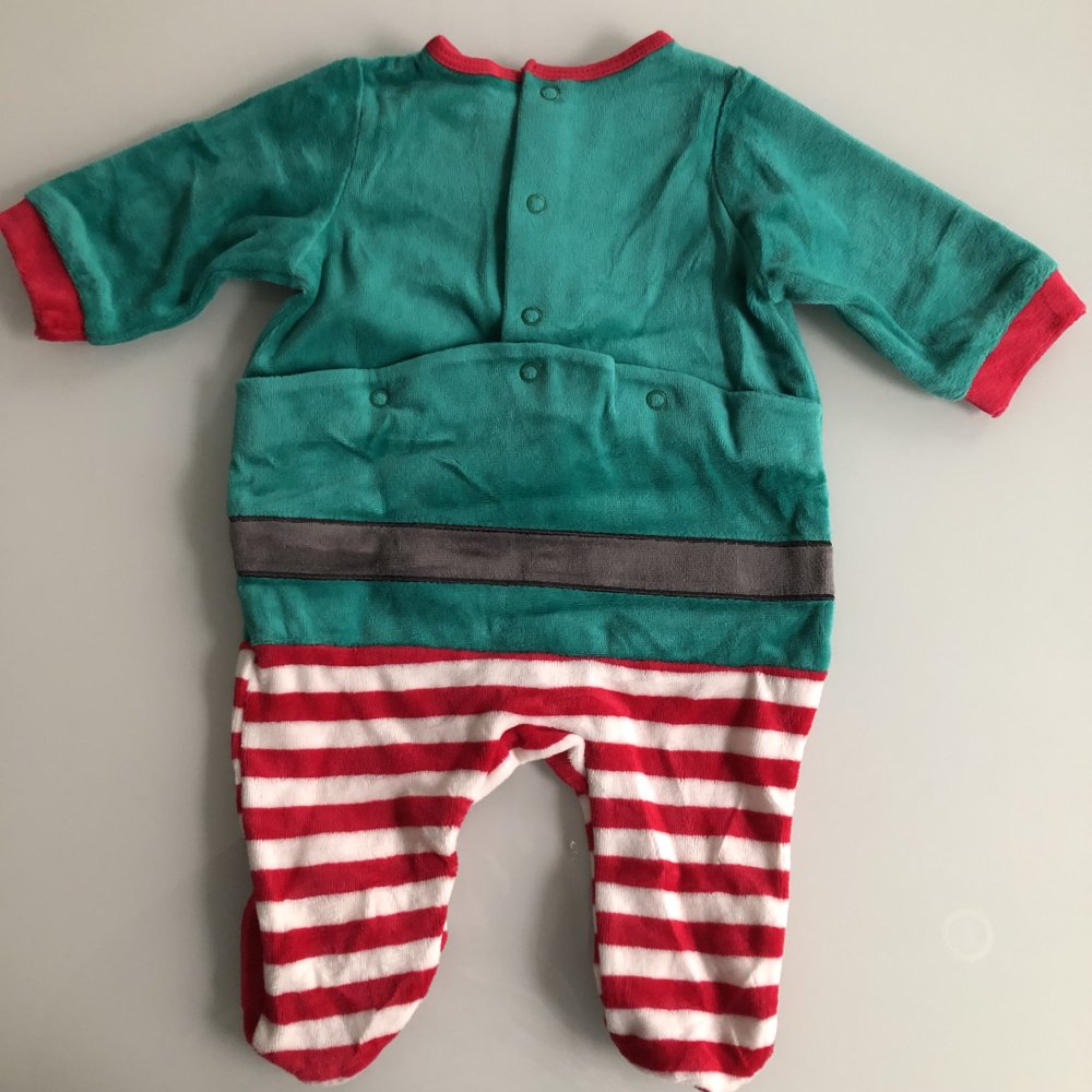 Baby-Schlafanzug Strampler- Bio-Baumwolle Nikolaus Christmas Weihnachten Jungen Mädchen Kinder Gr. 80 