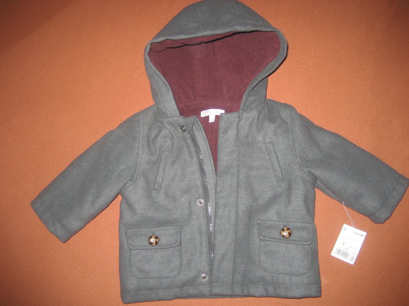 Baby Jungen Winterjacke gefüttert Jacke 6 Monate, Gr. 62 (63 - 69 cm), Kiabi