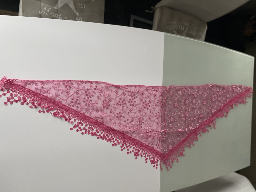 Mädchen Tuch Halstuch Baby Photoshooting Pink Weiß Glanz Effekt Glitzer Gr. One Size Einheitsgröße, NEU