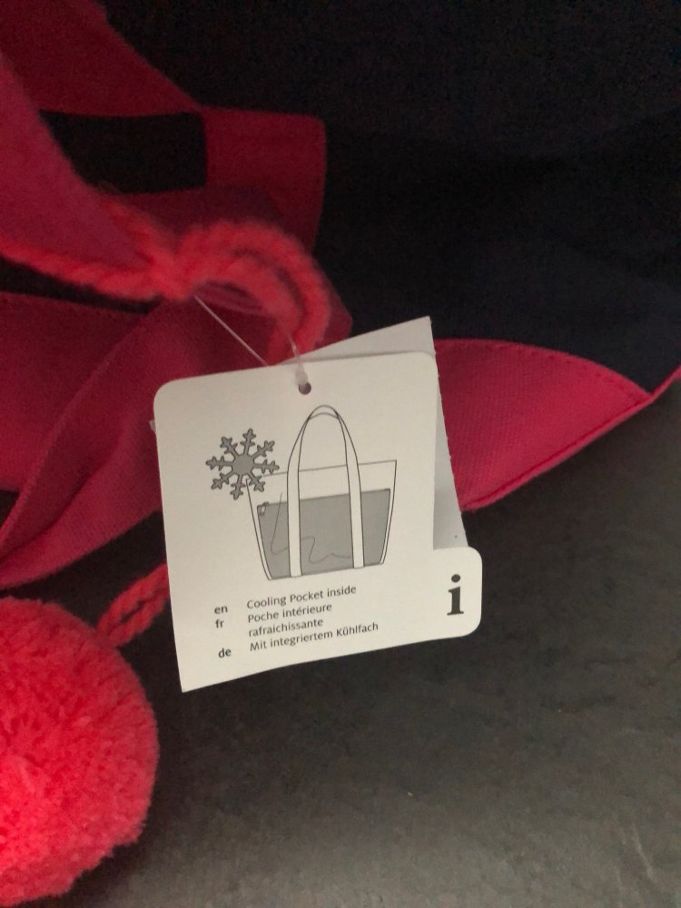 Shopper Einkaufstasche Tasche mit integriertem Kühlfach Marineblau Fucsia