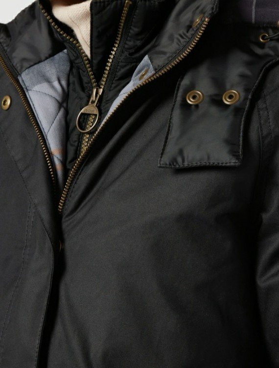 Neue Barbour Wachsjacke Canniche black