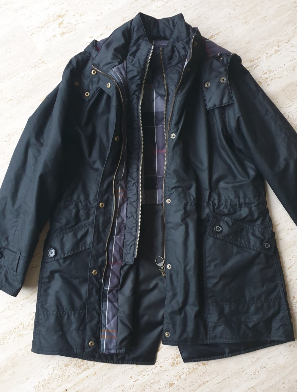 Neue Barbour Wachsjacke Canniche black