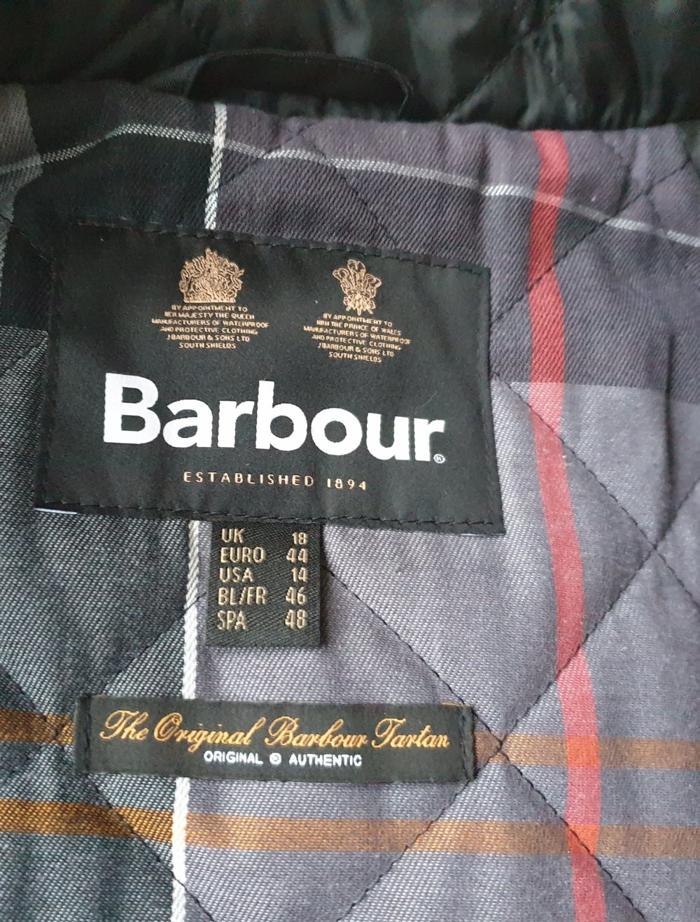Neue Barbour Wachsjacke Canniche black