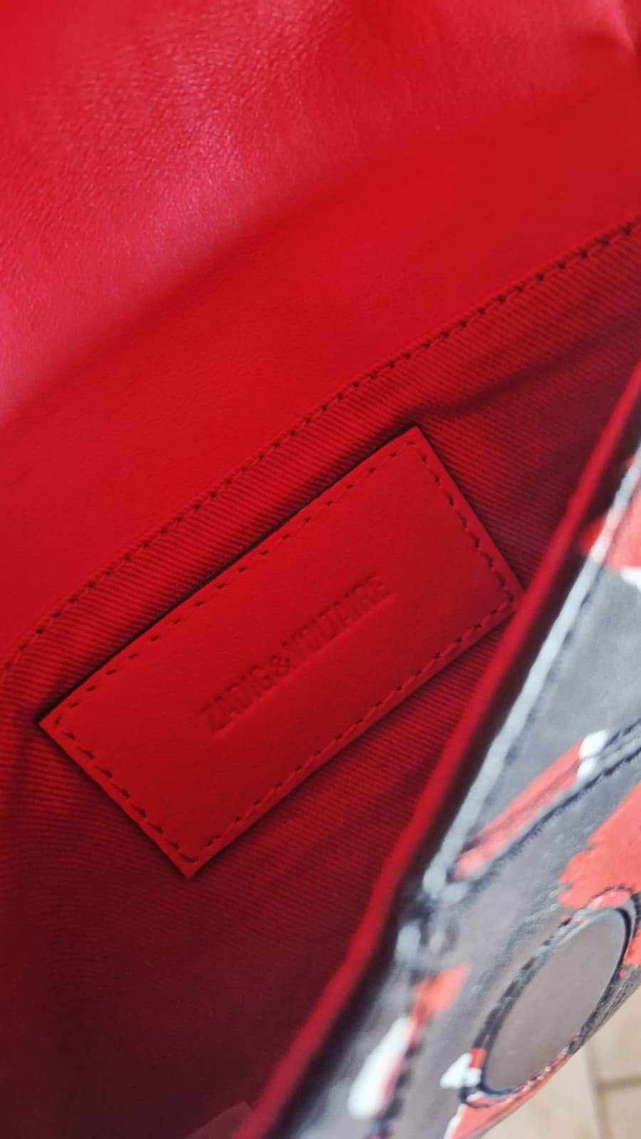 Zadig & Voltaire Tasche Clutch Heart Noir Nano Rock Heart Herz, Rockabella Leder