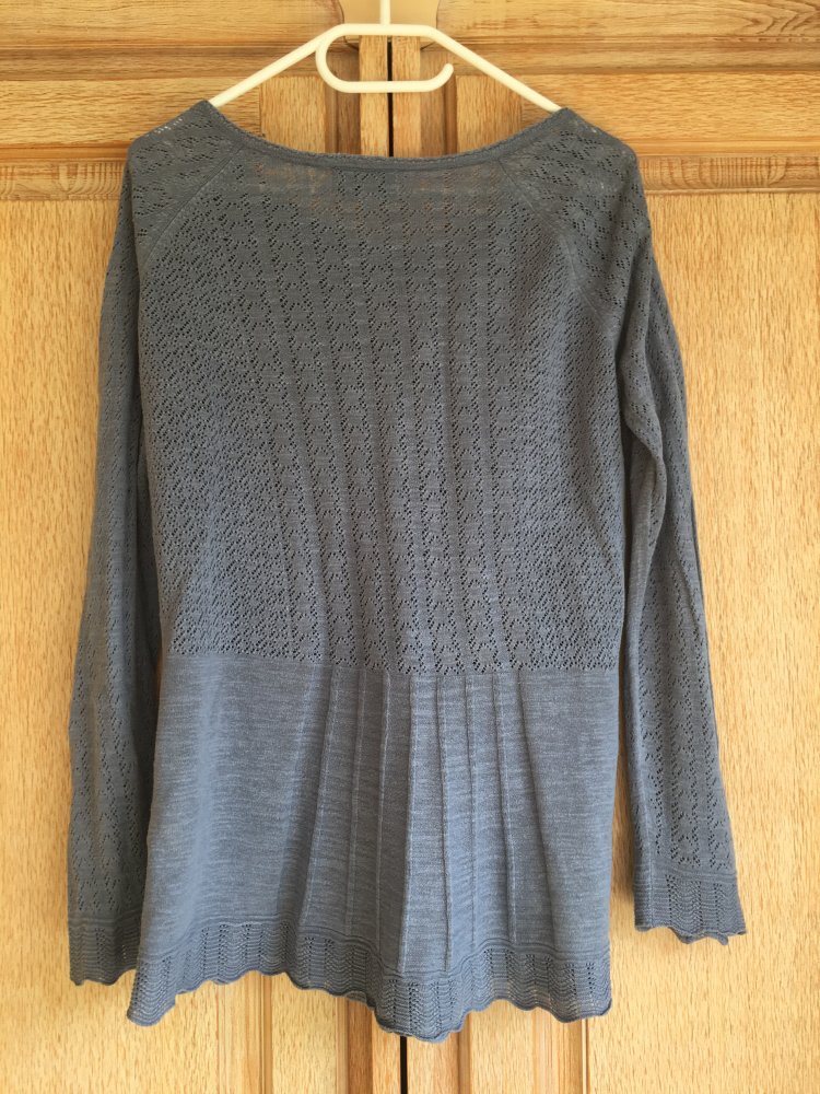 Sorgenfri Sylt Strickjacke Gr. L taubenblau, blau