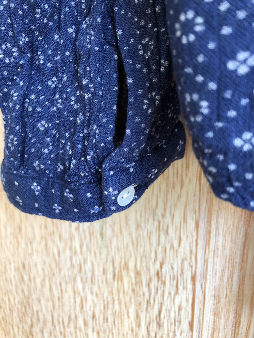 H&M Logg Bluse Shirt blau-weiß Gr. 38