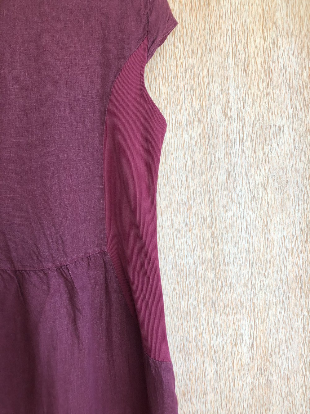 Caspar Fashion Leinenkleid rot Gr. 40 / L