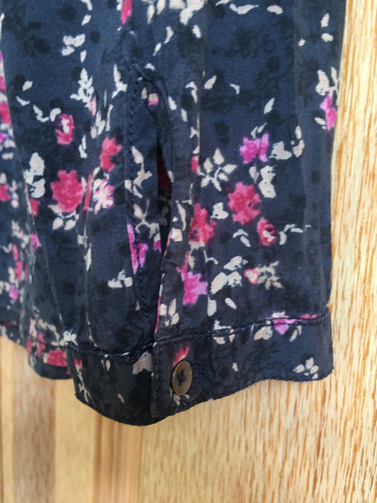 Tom Tailor Bluse Shirt Gr. 40 blau rosa geblümt