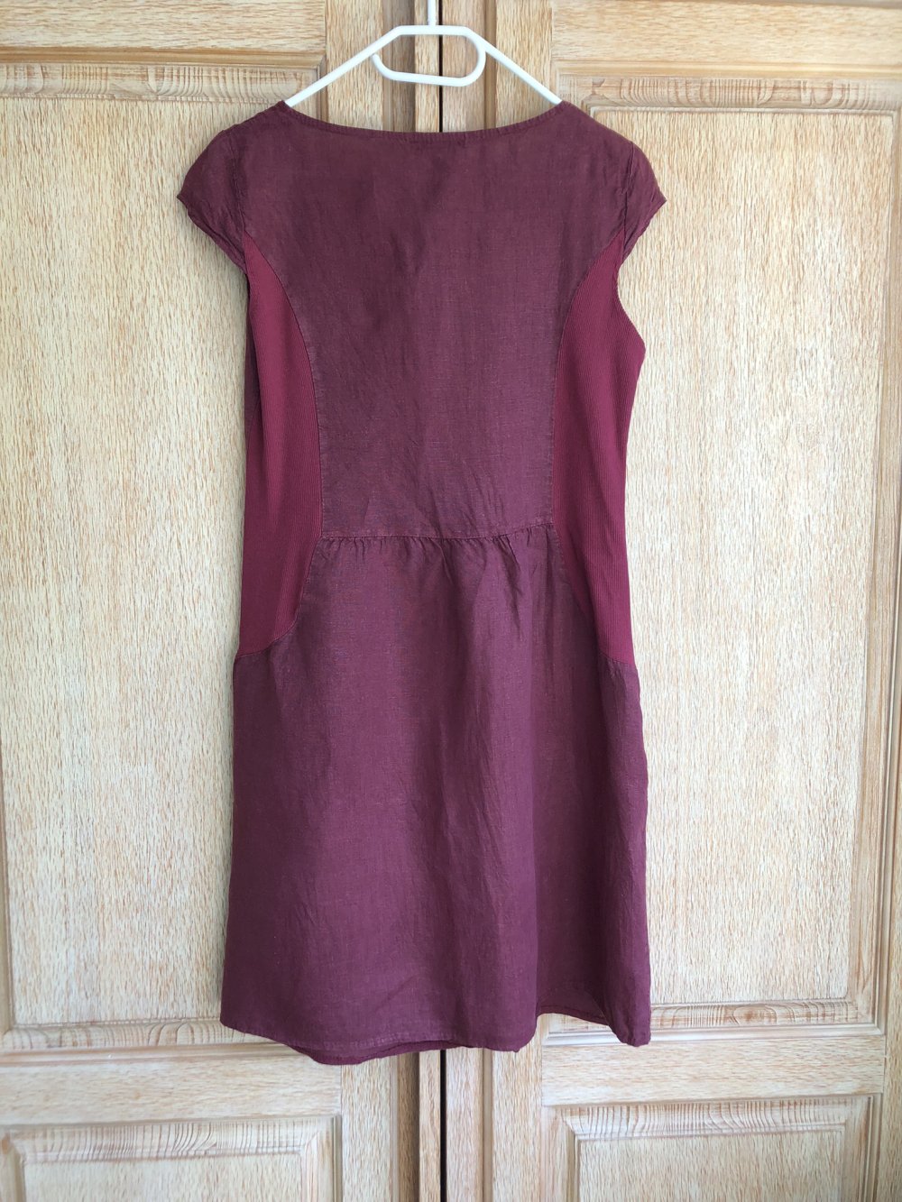 Caspar Fashion Leinenkleid rot Gr. 40 / L