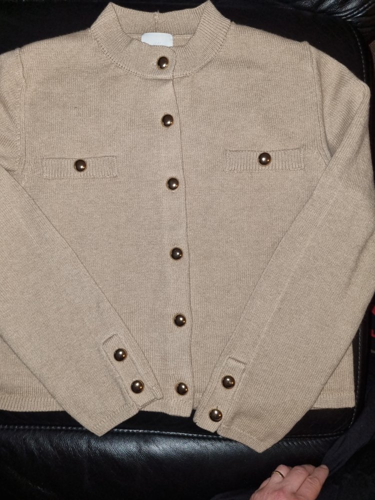 H&M Damen Strickjacke Cardigan Pullover Camel M 38 