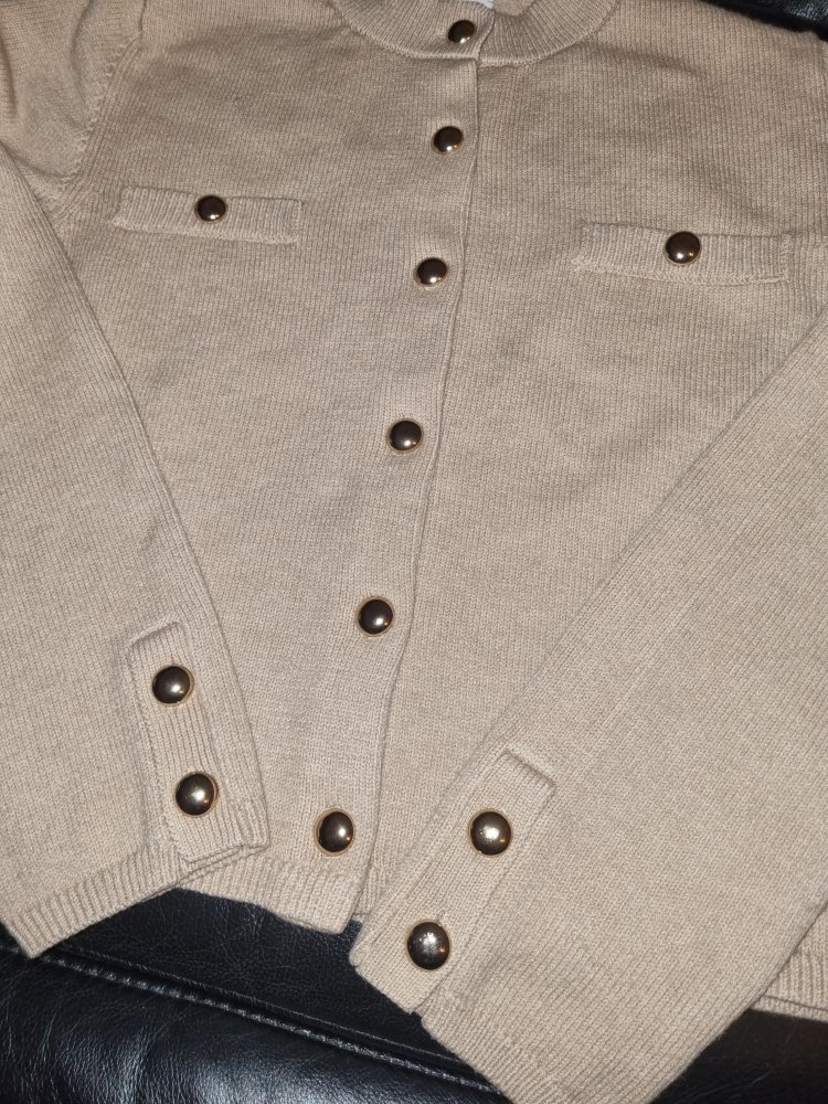 H&M Damen Strickjacke Cardigan Pullover Camel M 38 