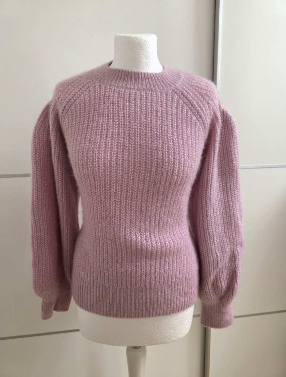 Dicker, warmer rosa Pulli Gr. XL mit Glitzerfäden