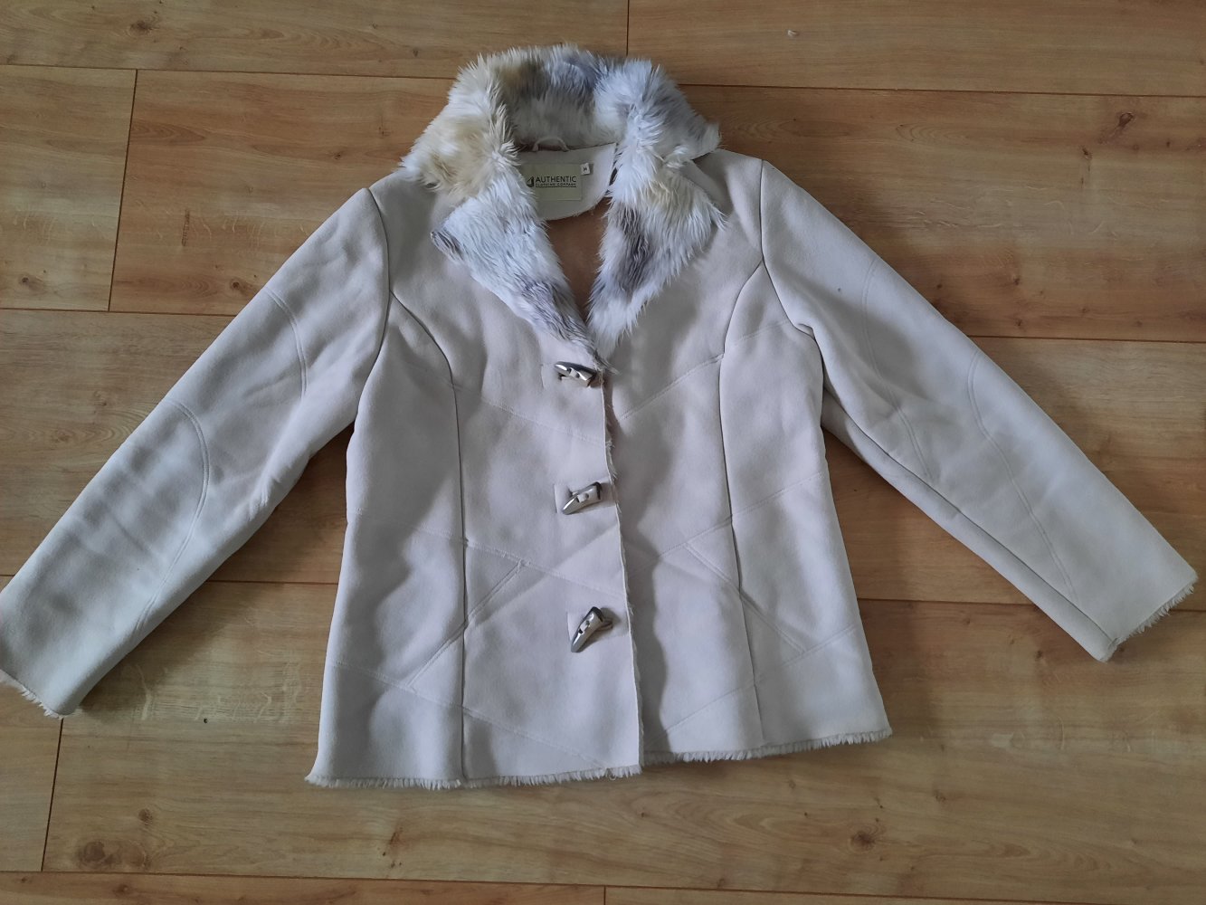 Damen Velour Kurzmantel Herbst/Winter Teddy Jacke gefüttert M 38