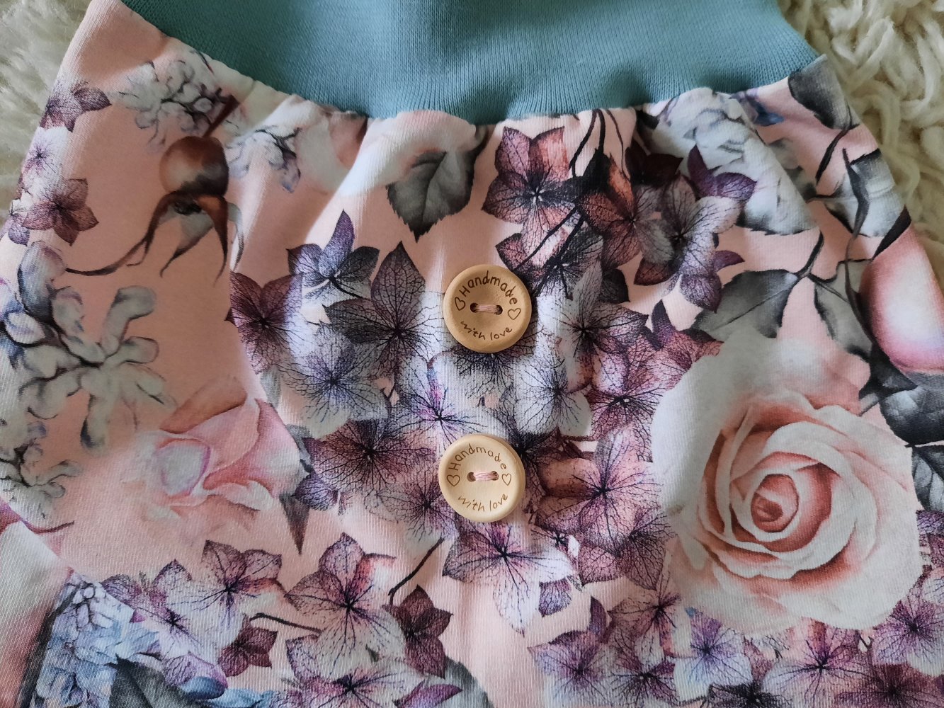 NEU Handmade Pumphose Haremshose Rosen Gr 56