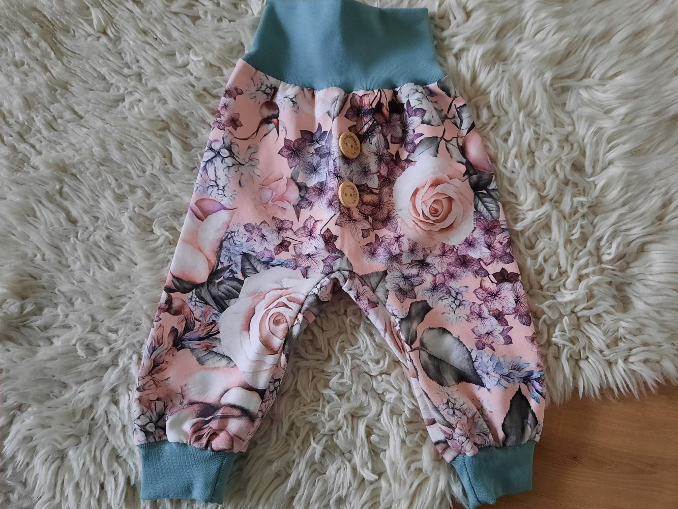 NEU Handmade Pumphose Haremshose Rosen Gr 56