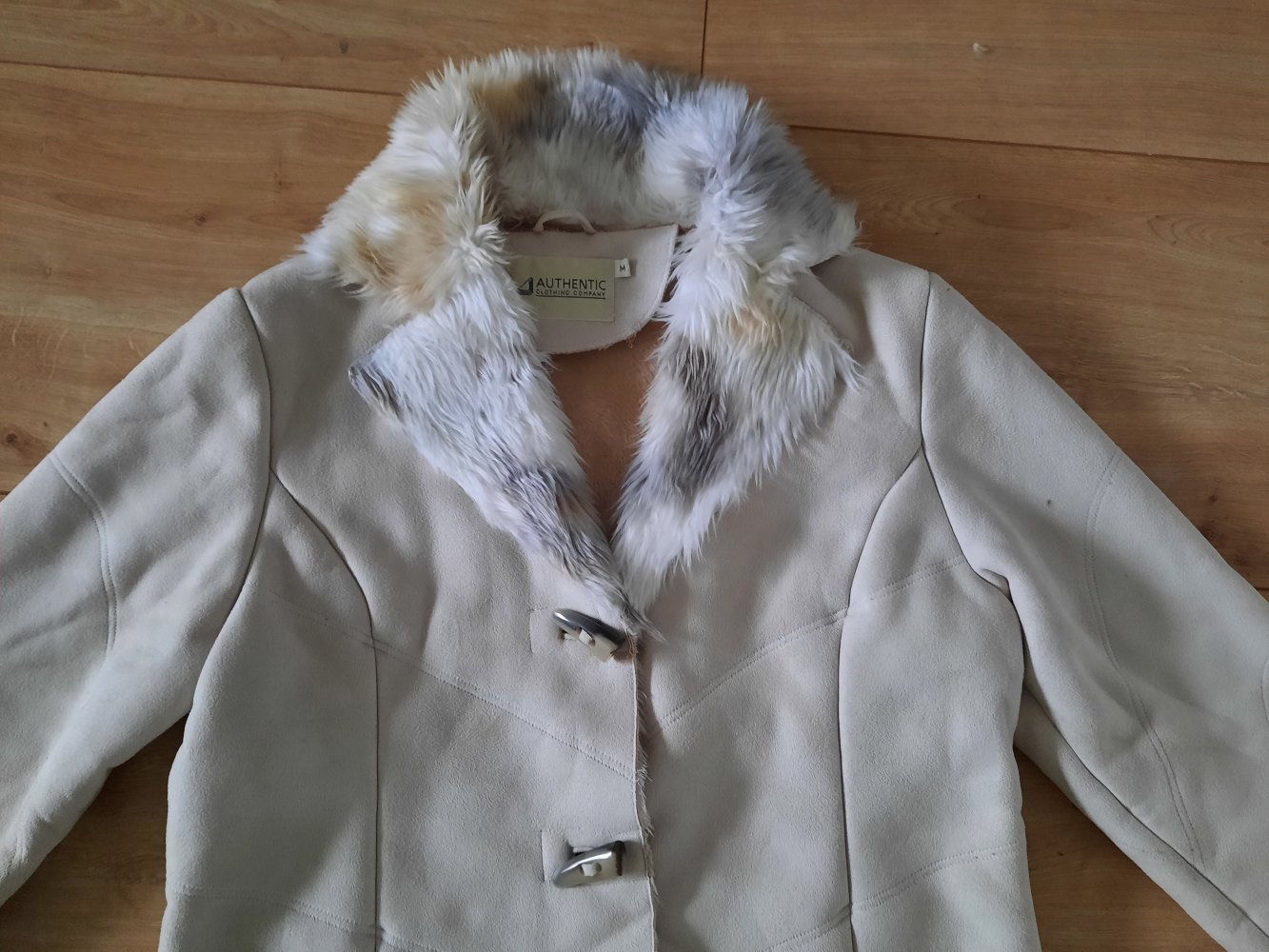 Damen Velour Kurzmantel Herbst/Winter Teddy Jacke gefüttert M 38