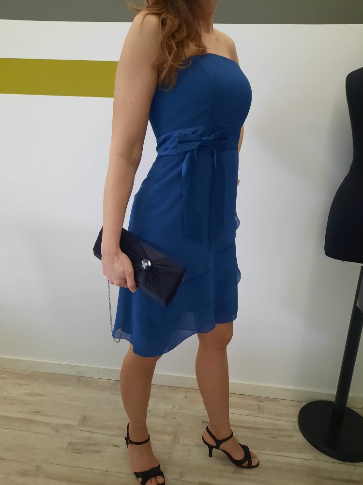 NEU Zero Cocktailkleid Party Event Hochzeit trägerfrei 34 XS