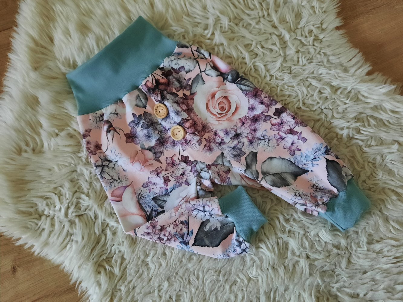 NEU Handmade Pumphose Haremshose Rosen Gr 56