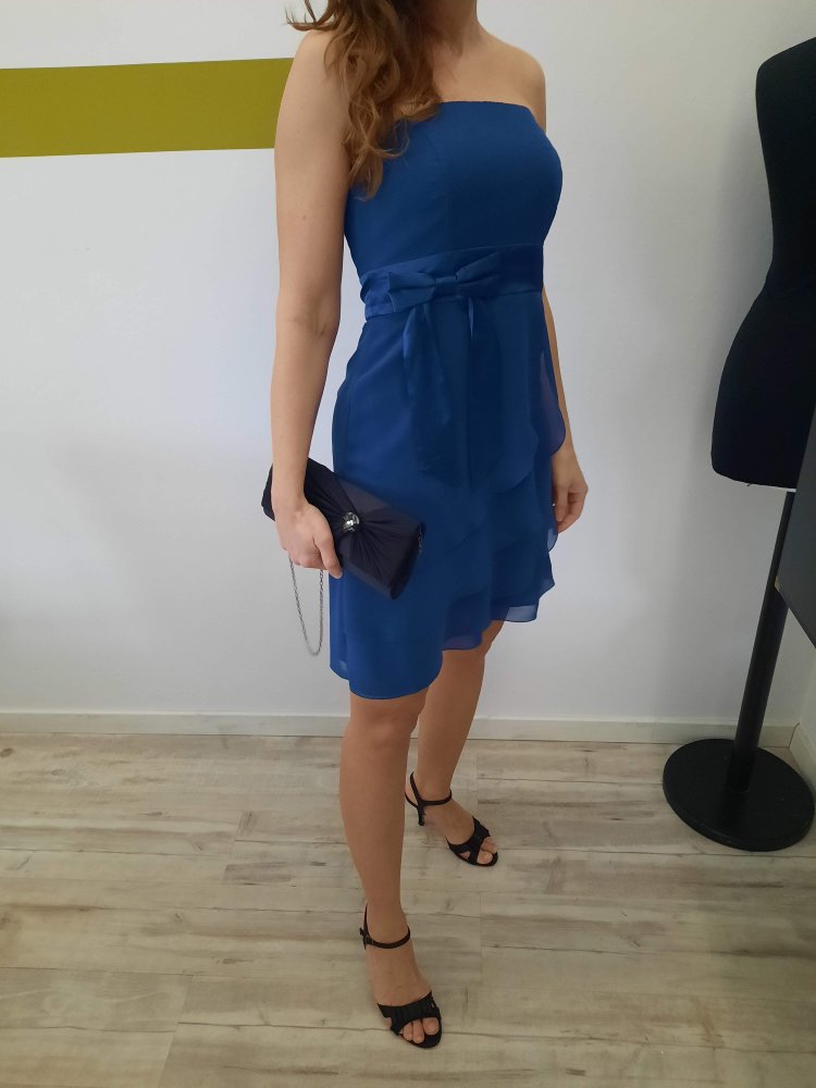 NEU Zero Cocktailkleid Party Event Hochzeit trägerfrei 34 XS