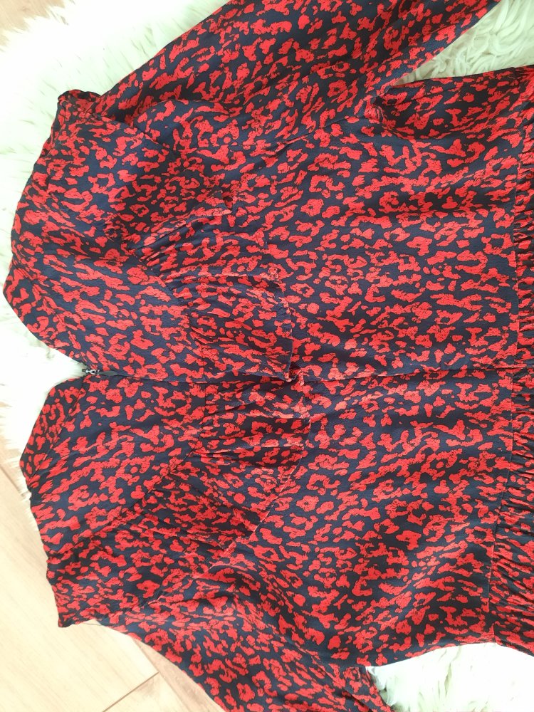 Wie NEU Zara Lockeres Midikleid Volant A Linie Boho verspielt XS