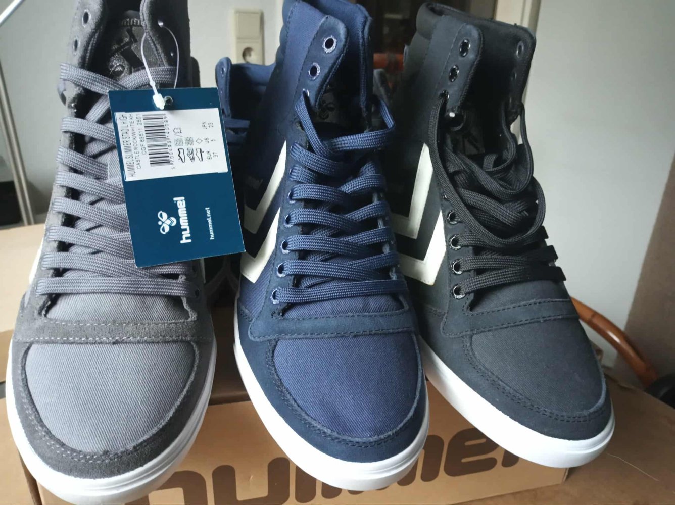 Sneaker Hummel Slimmer Stadil High in grau, blau und schwarz NEU! VB!