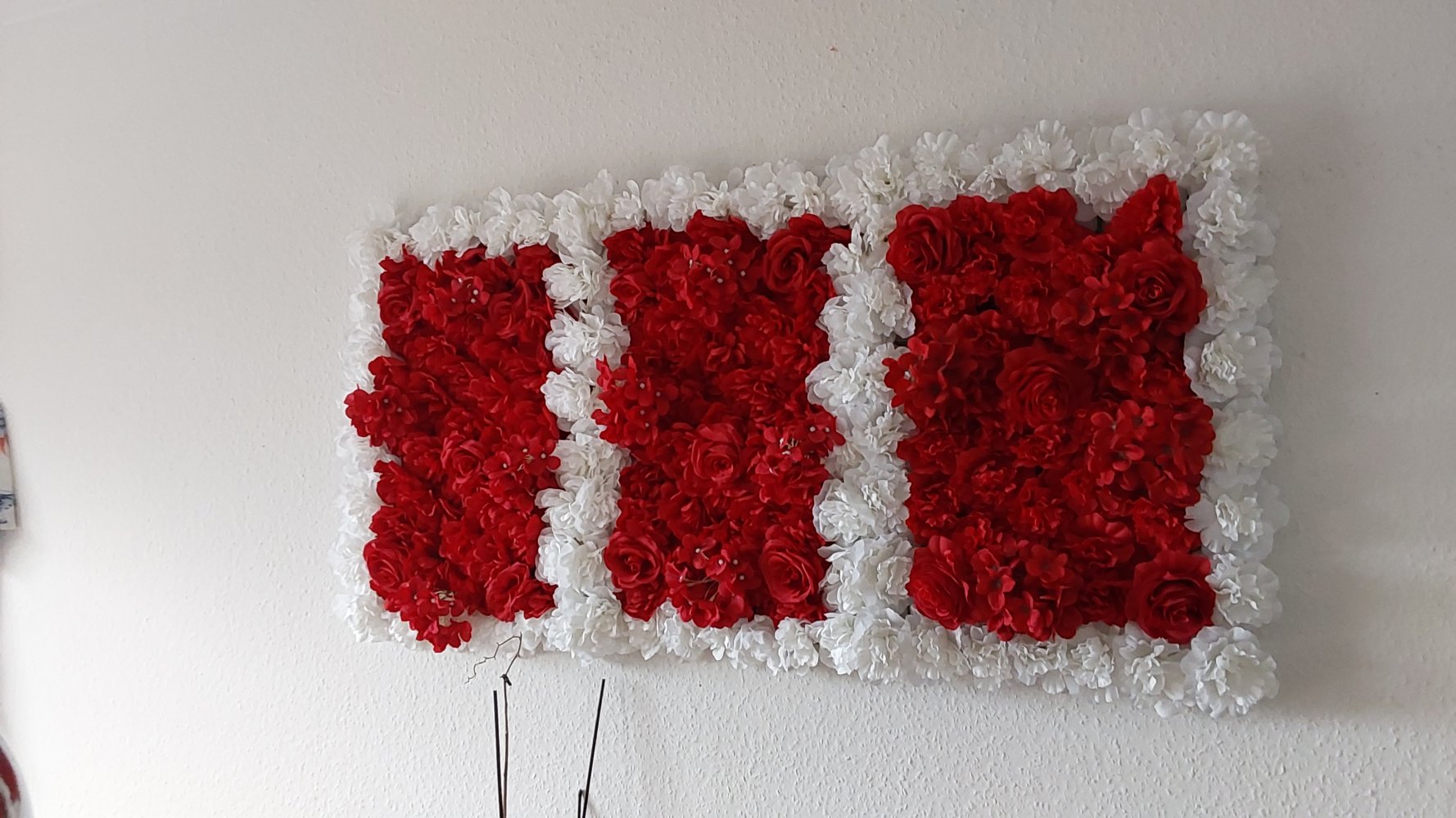 2 stückes Deko Blumenwandpanel Wanddekoration 