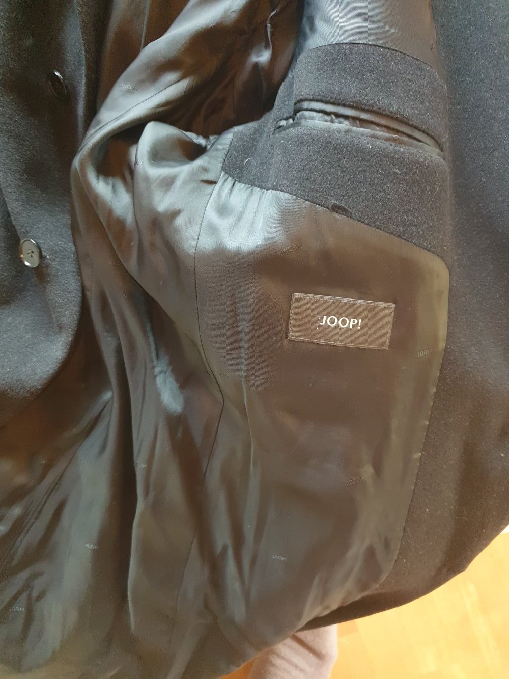 JOOP Wintermantel Herren, grau, Gr 106, Schurwolle-Kashmir + Polyamid Anteil für Formstabilität