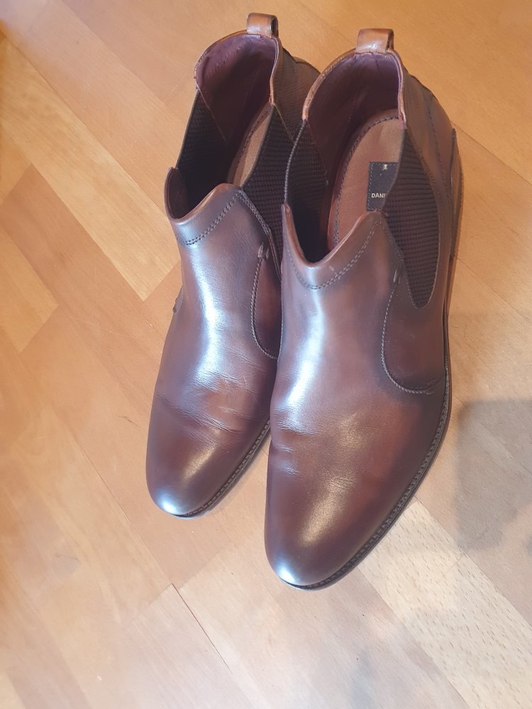 Stiefeletten braunes Leder von Daniel Hechter, makellos, nur 1 x getragen