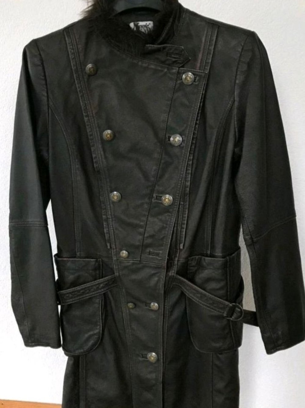 Military Ledermantel Echtleder