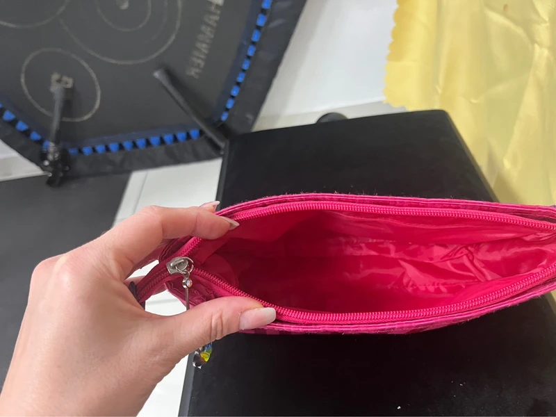 Stylisches Beauty-Case / Kosmetiktasche in Pink & Lila