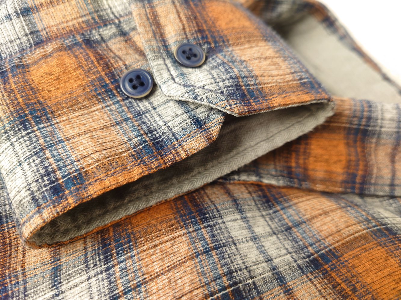 LERROS Karo Langarm-Hemd spicy orange XL Regular Fit Kent-Kragen Brust 122 cm Taille 120 cm