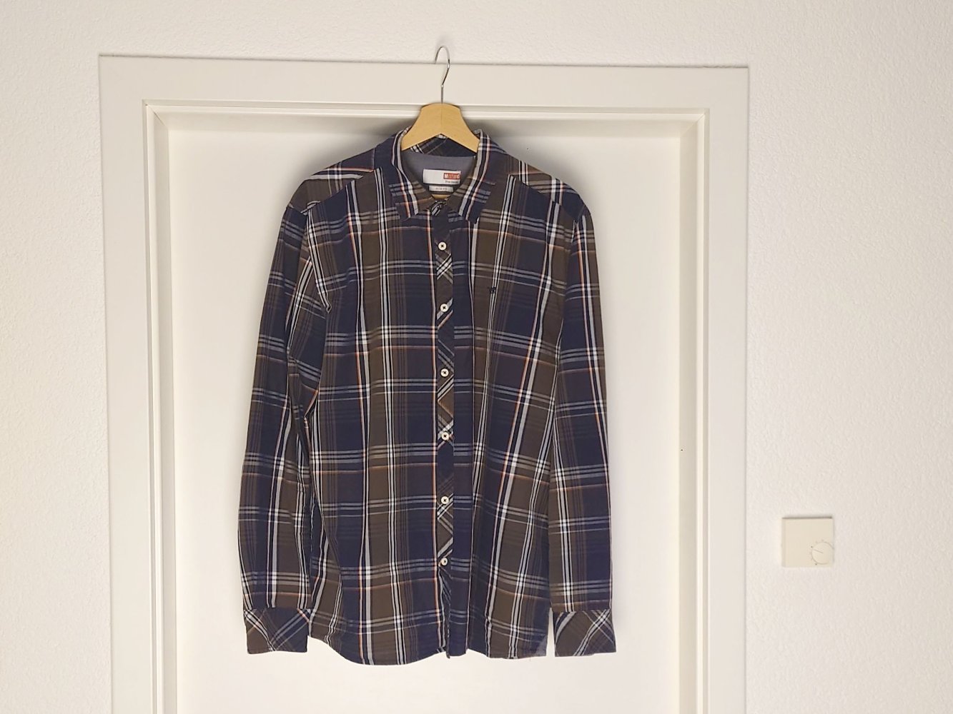 Mustang XL Brust 123 cm Taille 119 cm slim fit Langarm-Hemd