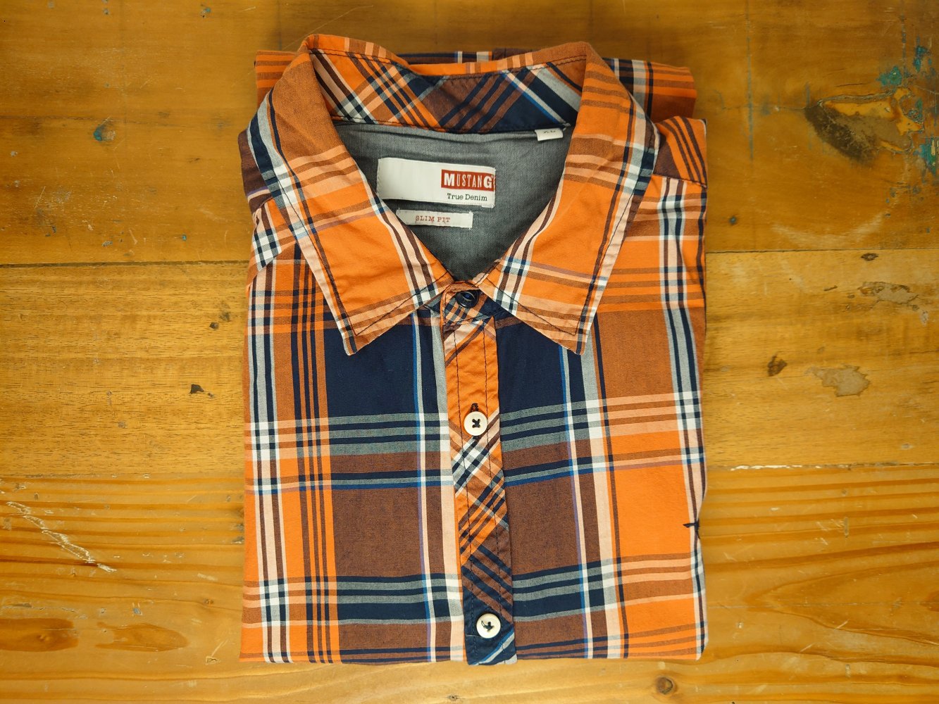 Mustang XL Brust 124 cm Taille 122 cm slim fit Langarm-Hemd