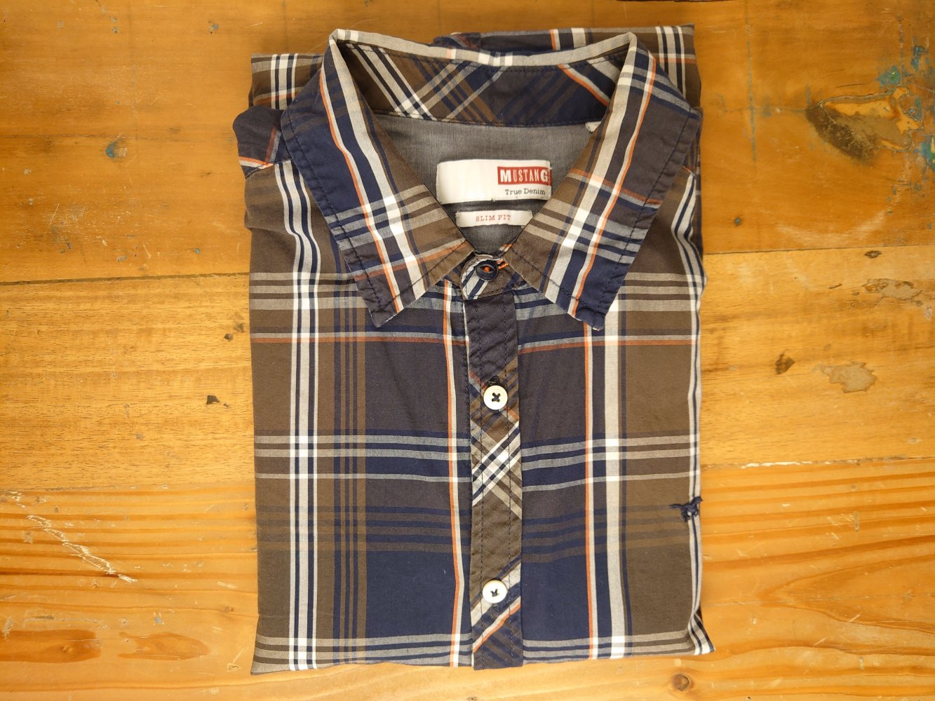 Mustang XL Brust 123 cm Taille 119 cm slim fit Langarm-Hemd