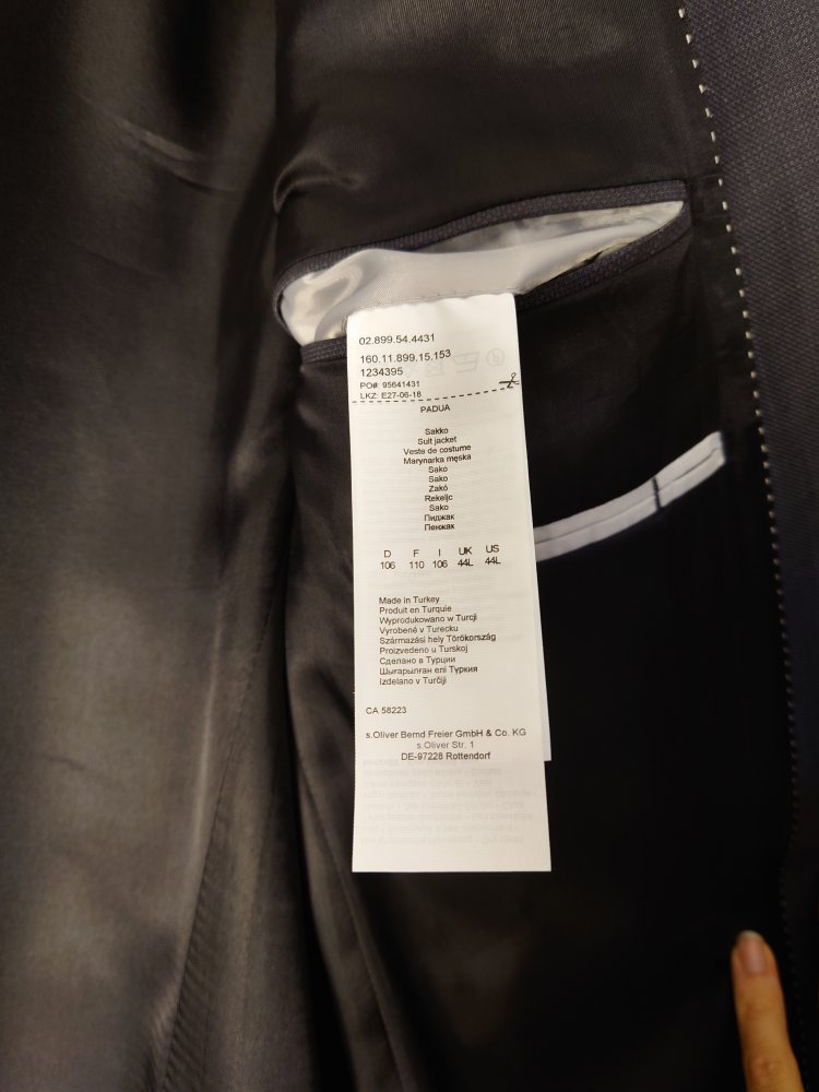 s.Oliver BLACK LABEL Anzugsakko (106) + Anzughose (54) grau