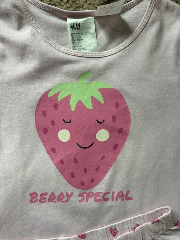 H&M Mädchen Kinder Sommer Schlafanzug Pyjama Gr.122/128 cm